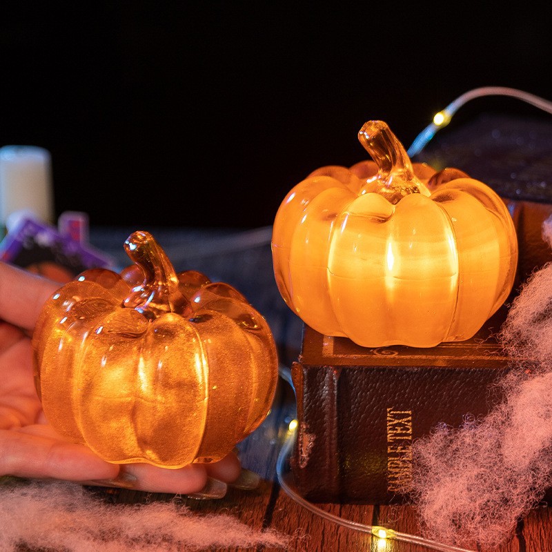Halloween Pumpkin Decor Led - Lanterna LED a Forma di Zucca