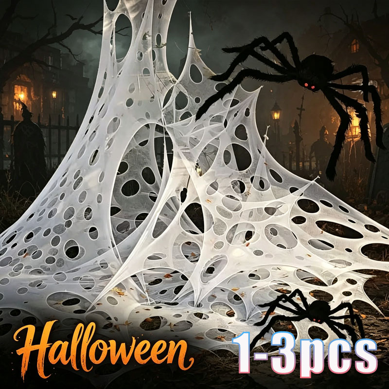 Spider Web Halloween Decoration - 1x2m 1x4m 2x4m Ragnatela Finta Decorativa