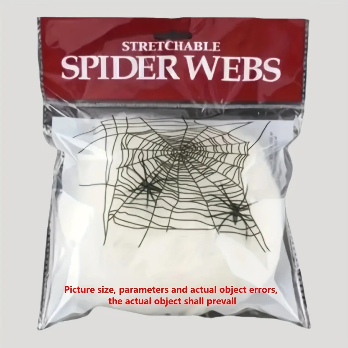 Spider Web Halloween Decoration - Ragnatele elastiche con 2 ragni ciascuna,