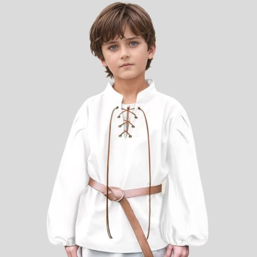 Halloween Costume Kids - Maglia da Pirata Medievale per Ragazzi,
