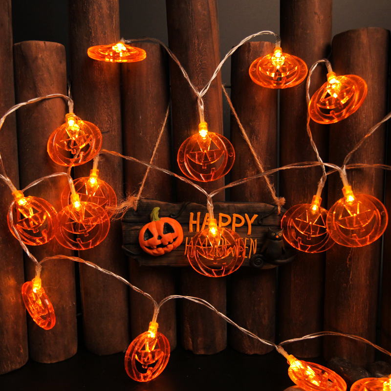 Halloween Led String Lights Orange - Luci a stringa a forma di