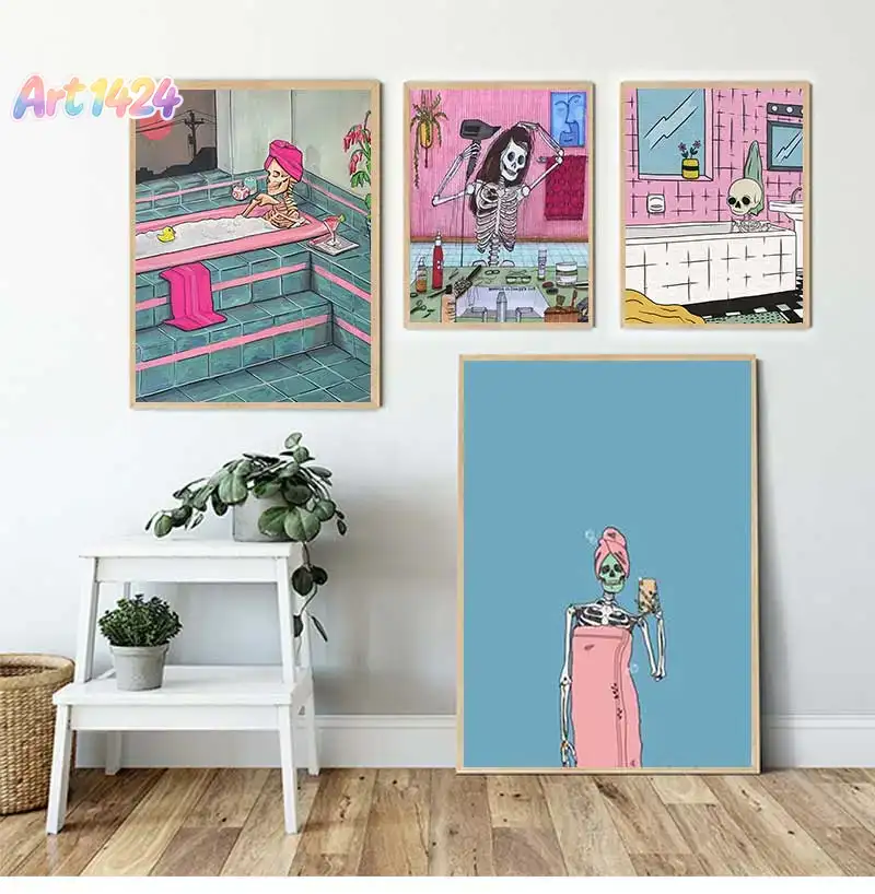 Halloween Skeleton Decoration - Stampa su Tela e Poster con