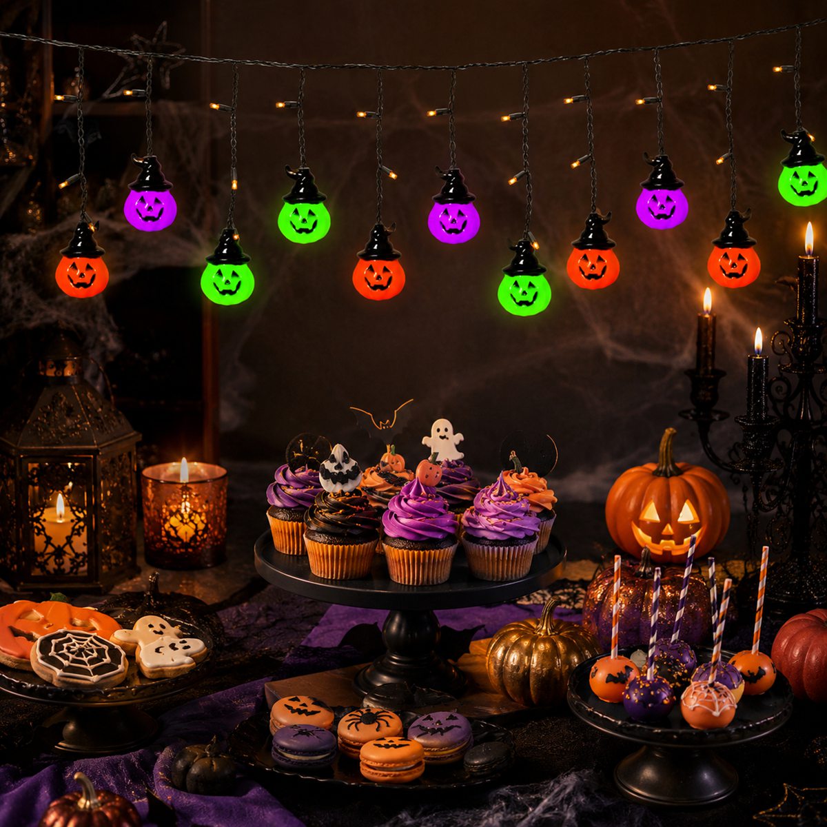 Halloween Led String Lights Orange - 1 pezzo di luci a forma
