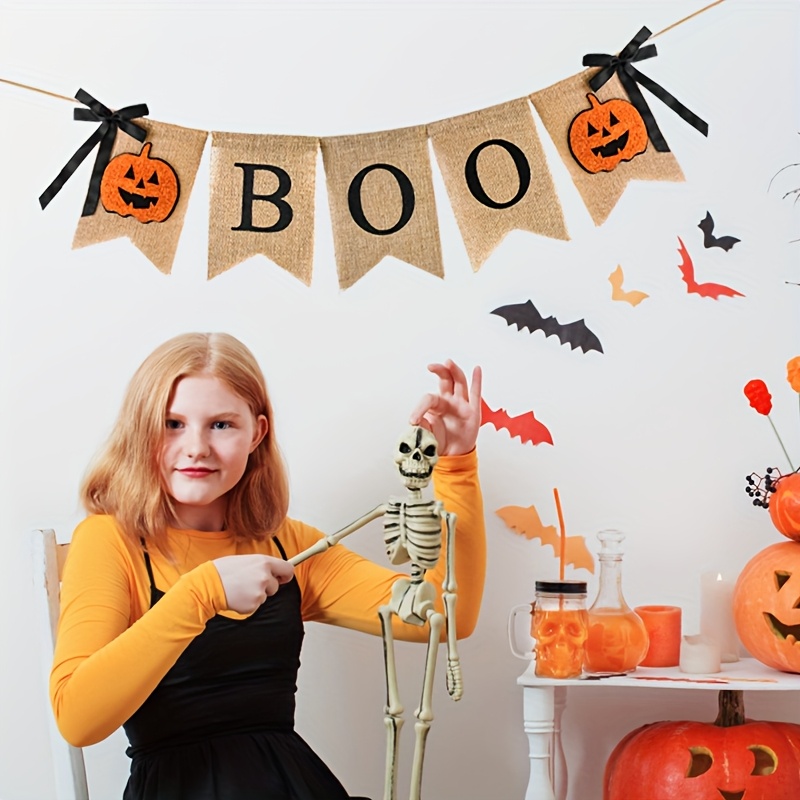Pumpkin Lantern Halloween - 1 set di striscioni rustici di