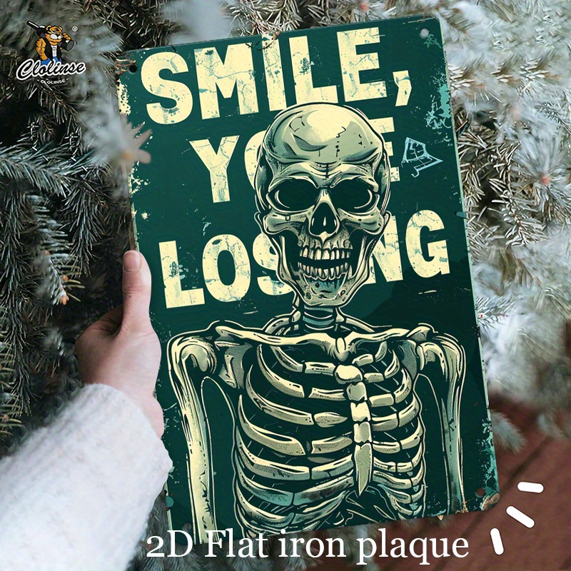 Insegna in Metallo Vintage a F - Halloween Skeleton Decoration recensione e prezzo