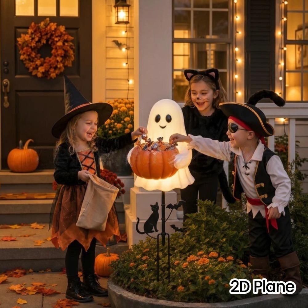 Porta Caramelle a Forma di Fan - Halloween Pumpkin Decor Led recensione e prezzo
