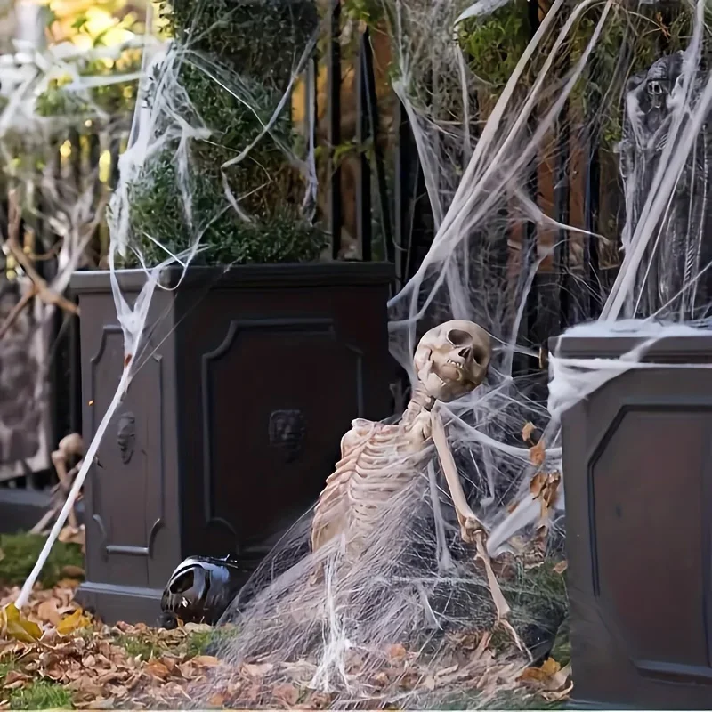 Ragnatele elastiche con 2 ragn - Spider Web Halloween Decoration recensione e prezzo