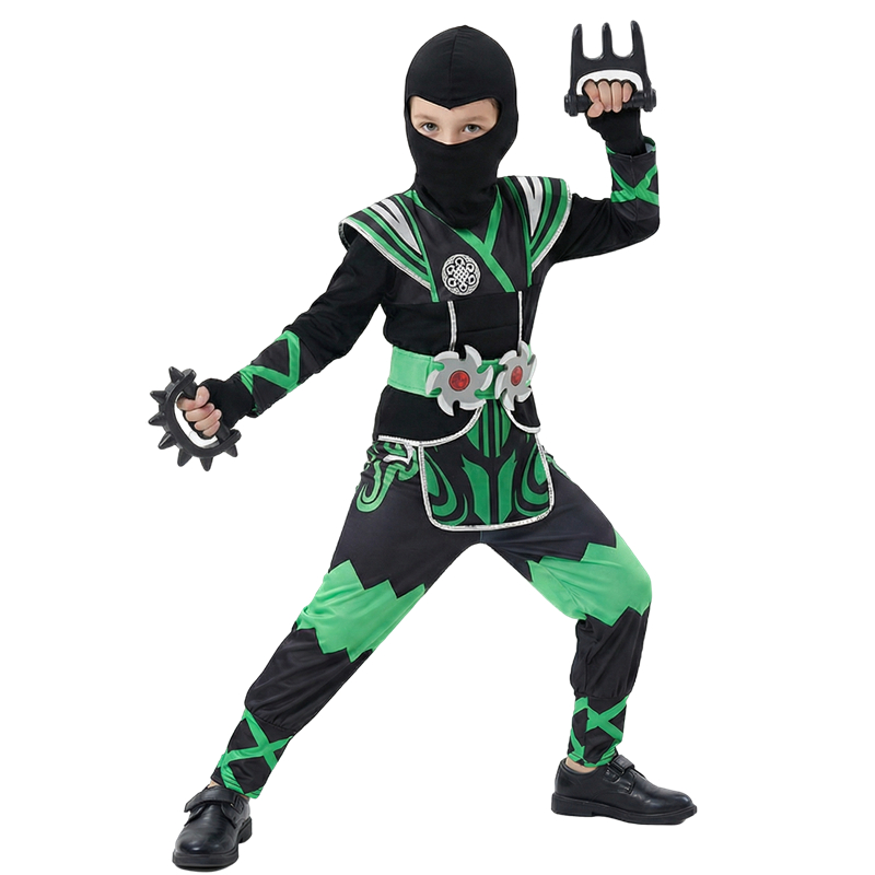 Costume da Ninja Verde per Bam - Halloween Costume Kids recensione e prezzo