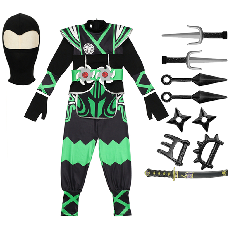 Costume da Ninja Verde per Bam - Halloween Costume Kids recensione e prezzo