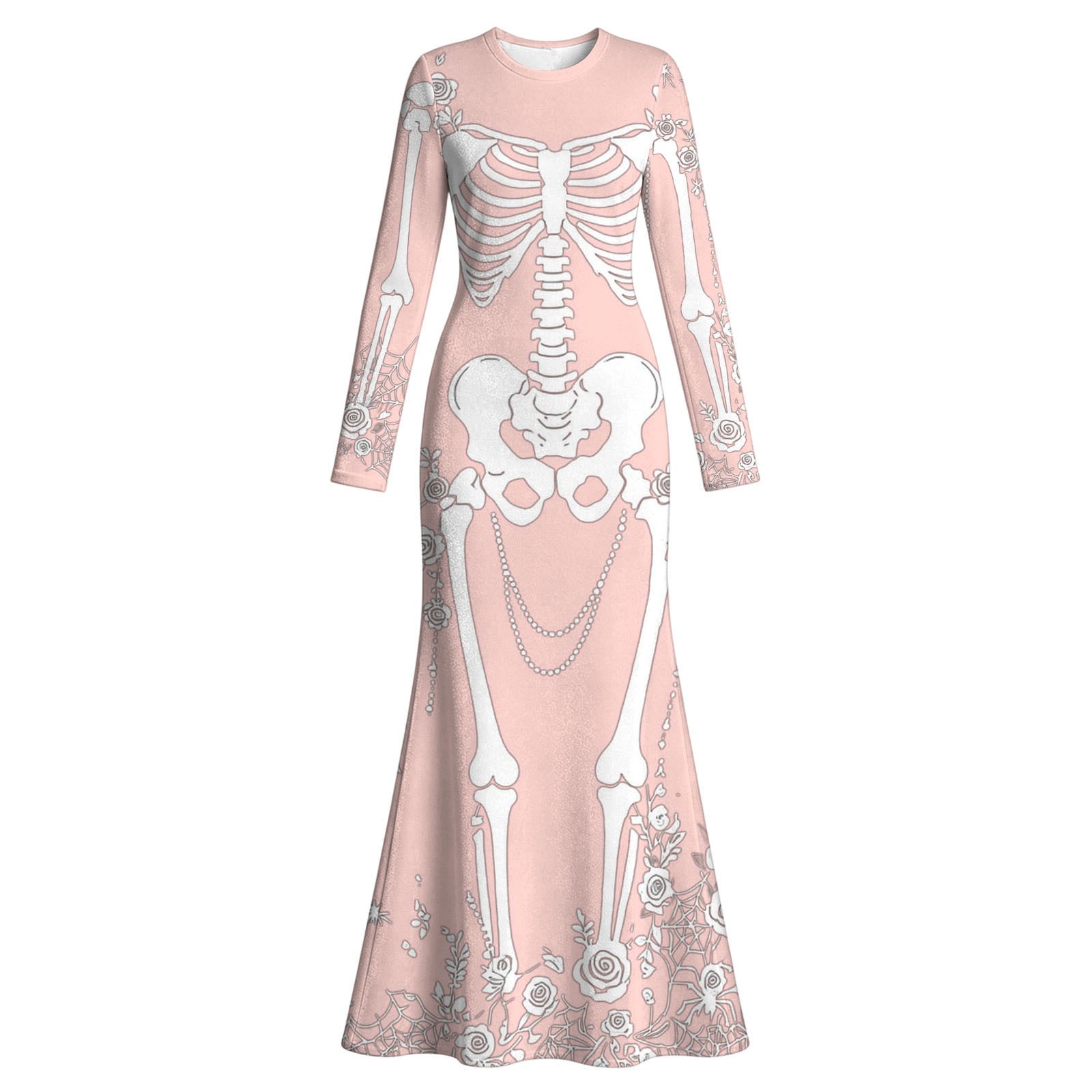 Abito lungo da donna con stamp - Halloween Skeleton Decoration recensione e prezzo