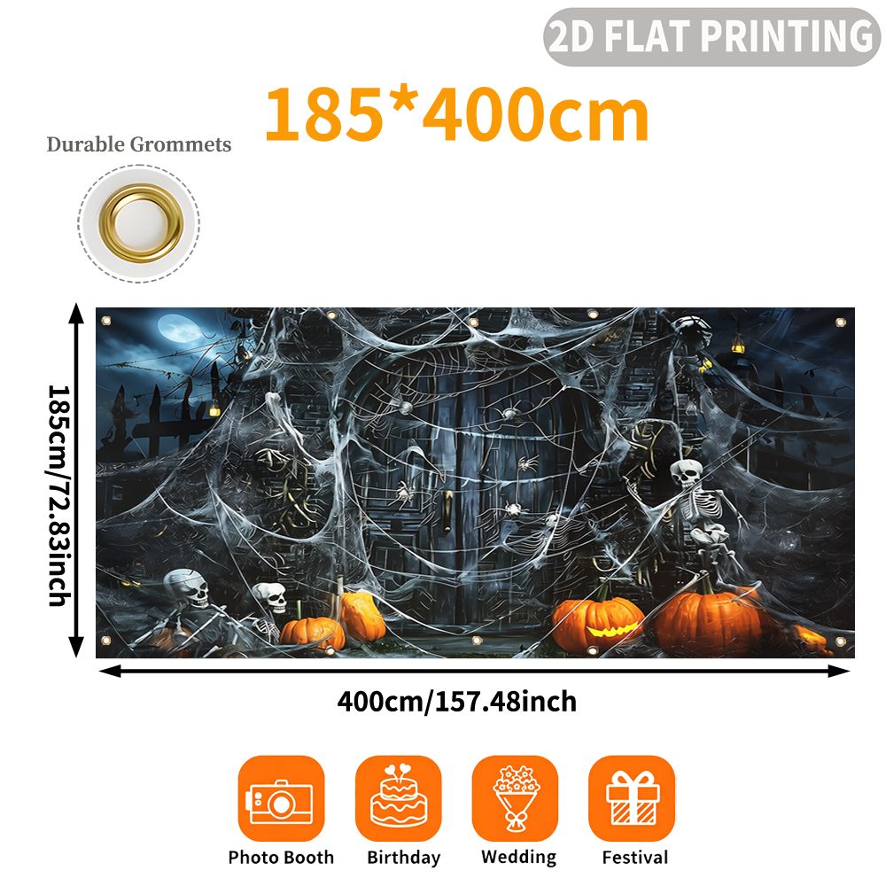 1 pezzo di striscione piatto 2 - Spider Web Halloween Decoration recensione e prezzo